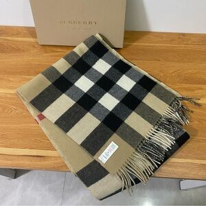 Burberry Checkered Wool Scarf